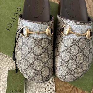 Gucci Women's Beige Slip-On Loafers